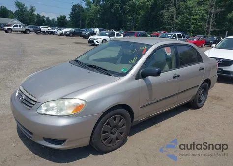 2003 Toyota Corolla Le из США, поврежденный, VIN 1NXBR32E03Z154399